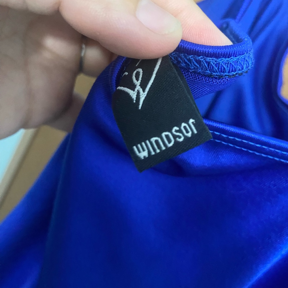 Windsor Royal Blue Asymmetrical Dress - Picture 4 of 5